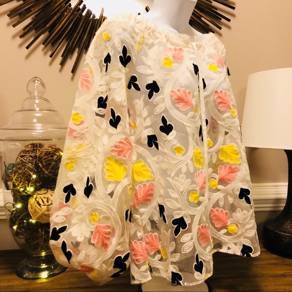 SOLD Anne Fontaine Narla Sheer Floral Top 6/8 RARE - Picture 5 of 8